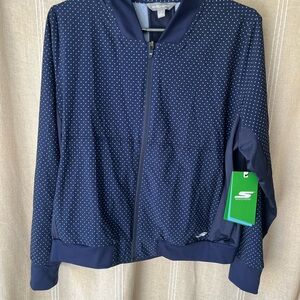Skechers Navy Polka Dot Bomber Jacket